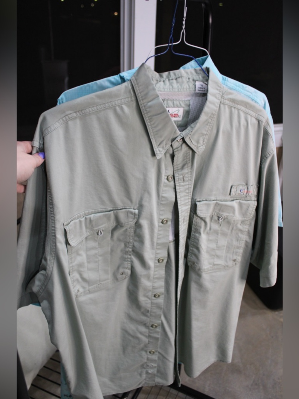 World Wide Sportsman Fishing Shirt 2XL Short Sleeve Vented Button Up Outdoor